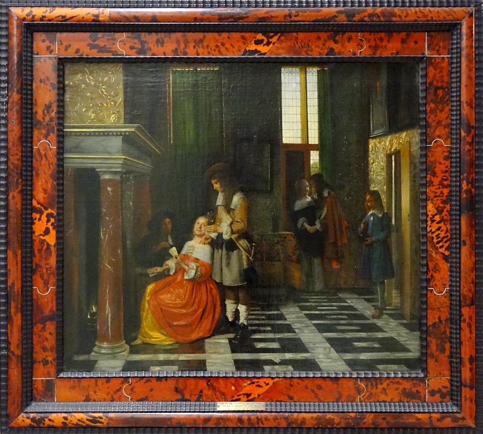 "Joueurs de cartes dans un riche intérieur", Pieter de Hoo…