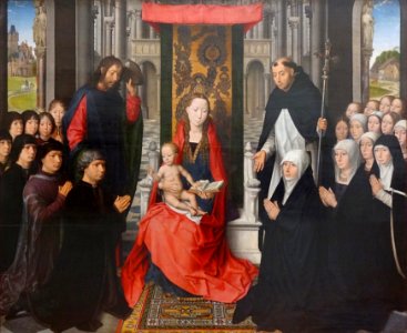 "La Vierge et l'Enfant entre saint Jacques et saint Domini…