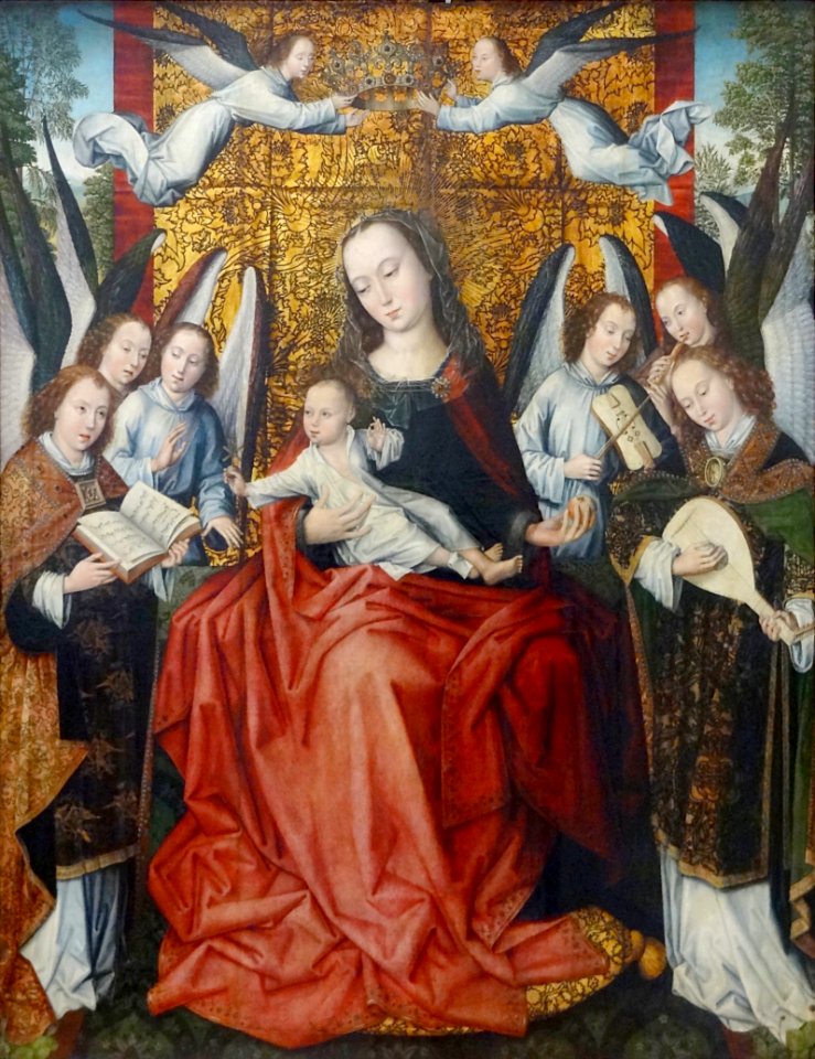 "La Vierge et l'Enfant entourés d'anges", Maître du feuill…