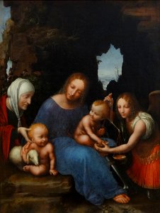 "La Vierge à l'Enfant avec sainte Elisabeth, saint Jean et…. Free illustration for personal and commercial use.