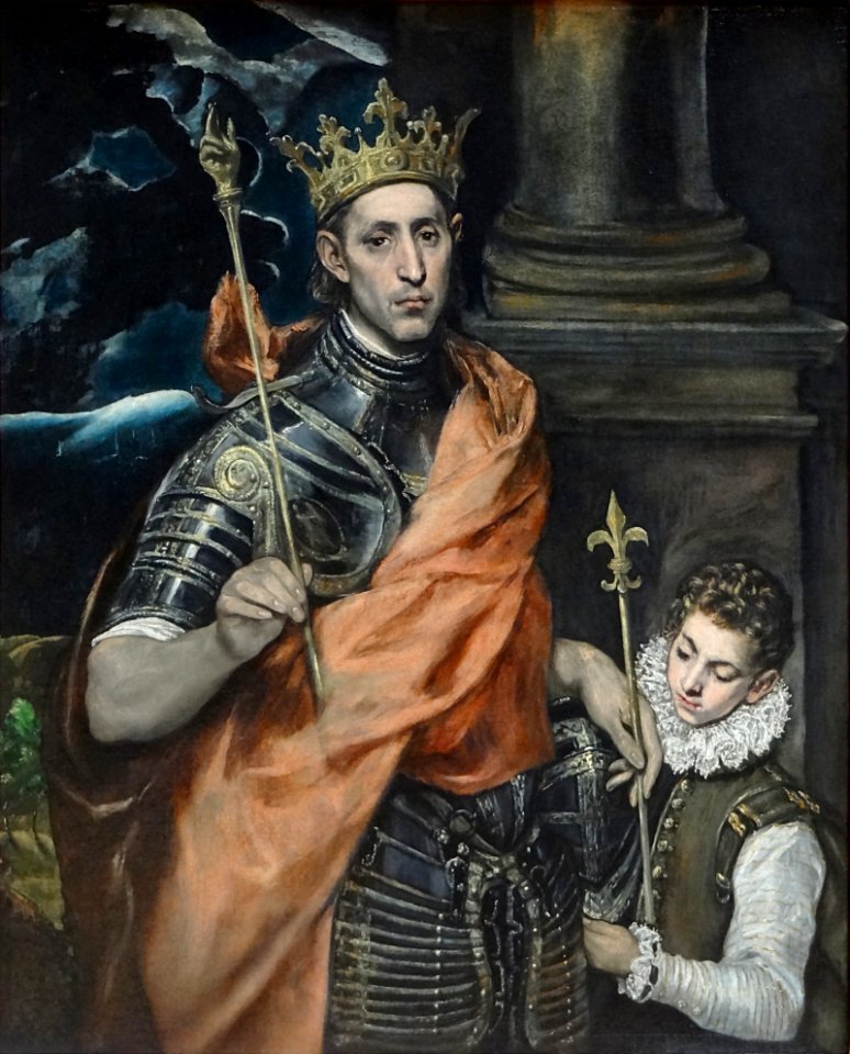 "Saint Louis, roi de France, et un page", el Greco, vers 1…