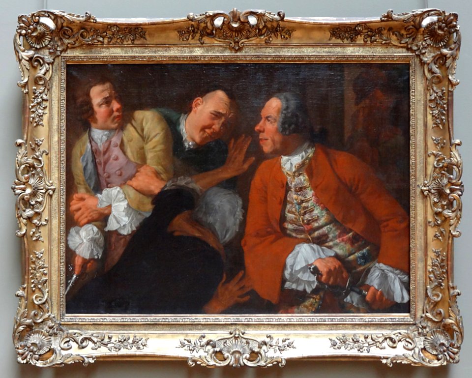 "La rixe", Gaspare Traversi, 1754. Musée du Louvre.