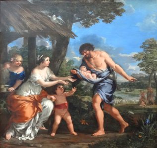 "Romulus et Rémus recueillis par Faustulus", Pierre de Cor…
