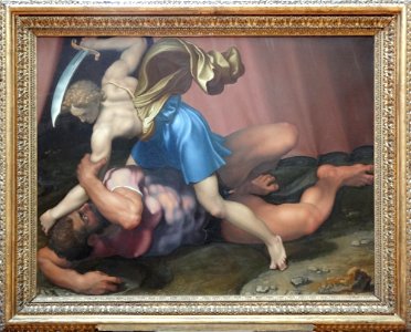 "Le Combat de David et Goliath", Daniele da Volterra. Musé…