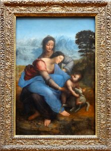 "Sainte Anne, la Vierge et l'Enfant jouant avec un agneau"…. Free illustration for personal and commercial use.