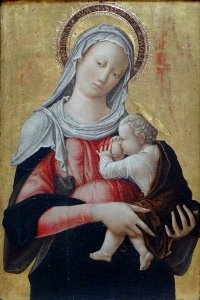 "La Vierge allaitant l'Enfant", Bartolomeo Vivarini, vers …. Free illustration for personal and commercial use.