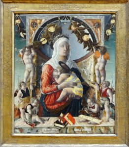 "La Vierge et l'Enfant entourés de huit anges", Lo Zoppo, …. Free illustration for personal and commercial use.