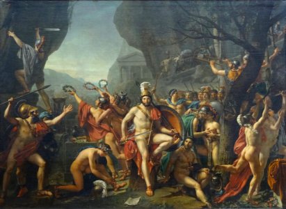 "Léonidas aux Thermopyles", Jacques-Louis David, 1814. Mus…