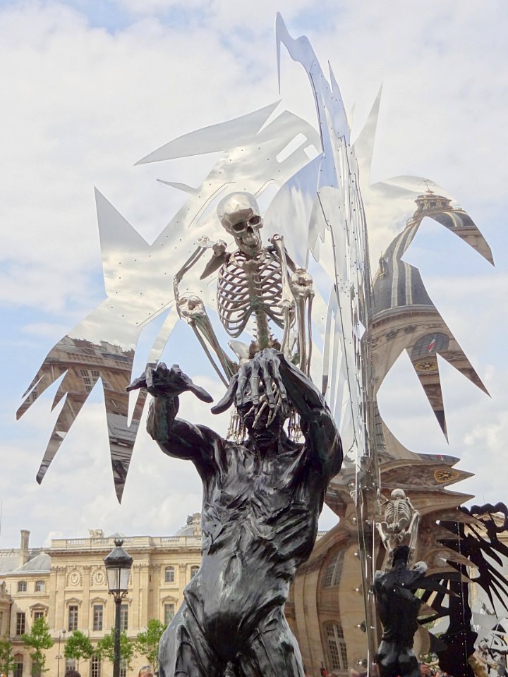 Une oeuvre de Daniel Hourdé exposée sur le pont des Arts, …