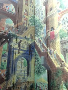 Une partie de la fresque réalisée par Jean Pattou pour la …