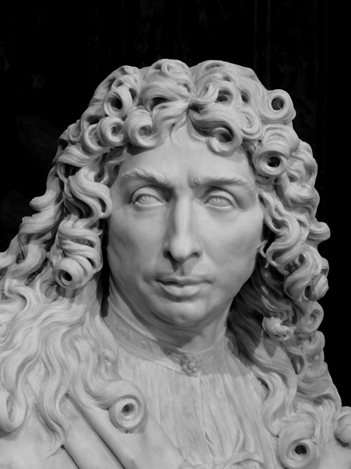 Buste de Charles Le Brun, Antoine Coysevox. Marbre, 1679. …