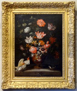 "Fleurs, perroquet et mésange", Jacob Morrel. Musée de l'H…