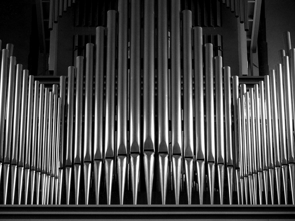 Une vue du grand orgue de la cathédrale Notre-Dame de la T…