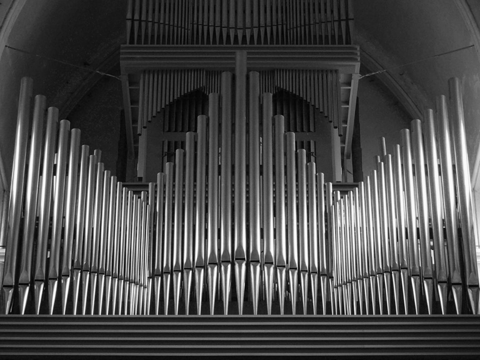 Une vue du grand orgue de la cathédrale Notre-Dame de la T…