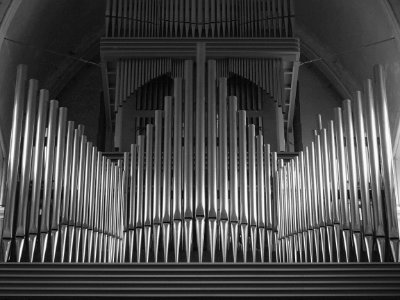 Une vue du grand orgue de la cathédrale Notre-Dame de la T…