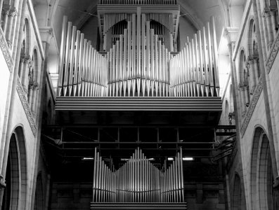 Une vue du grand orgue de la cathédrale Notre-Dame de la T…