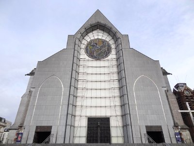 La façade de la cathédrale Notre-Dame de la Treille, à Lil…