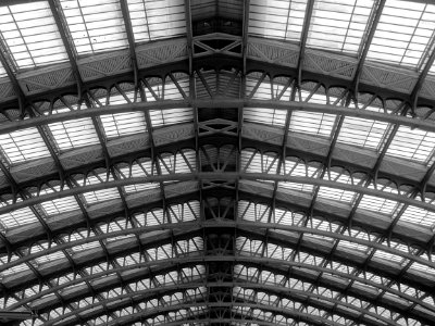 Une vue de la verrière de la grande halle de la gare de Li…