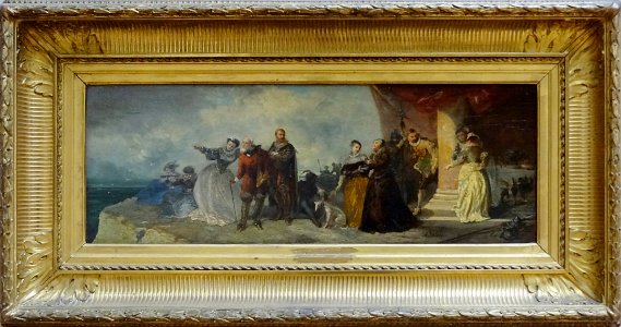 "L'arrivée de Marie Stuart", Louis Gabriel Eugène Isabey. …