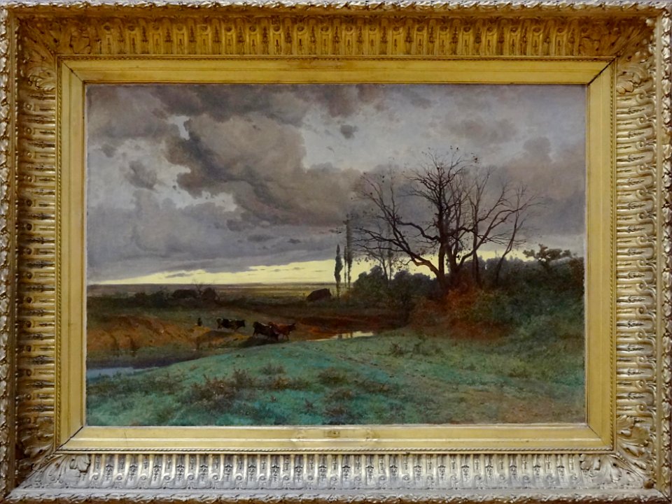 "Soirée d'octobre", Gustave Eugène Castan, Salon de 1864. …