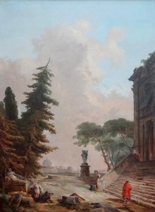 "Terrasse d'un palais à Rome", Hubert Robert, 1776. Palais…