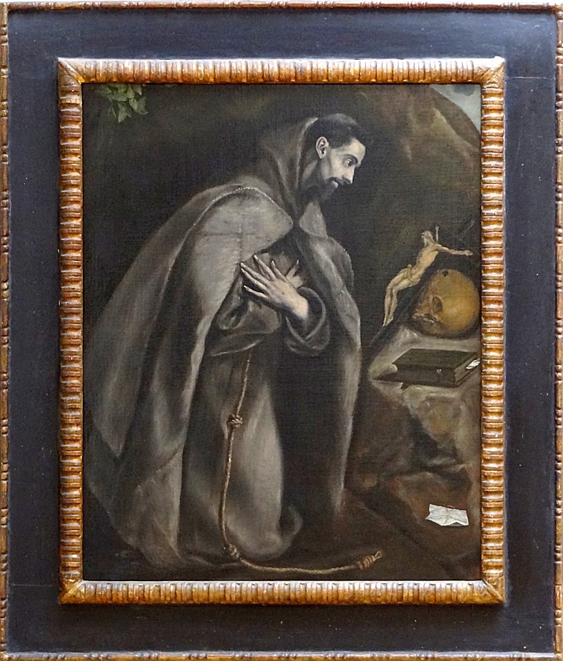 "Saint François en prière devant le crucifix", le Greco, v…
