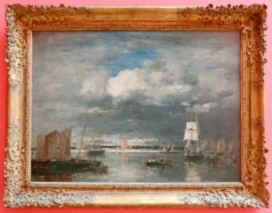 "Le port de Camaret par ciel d'orage", Eugène Boudin, Salo…