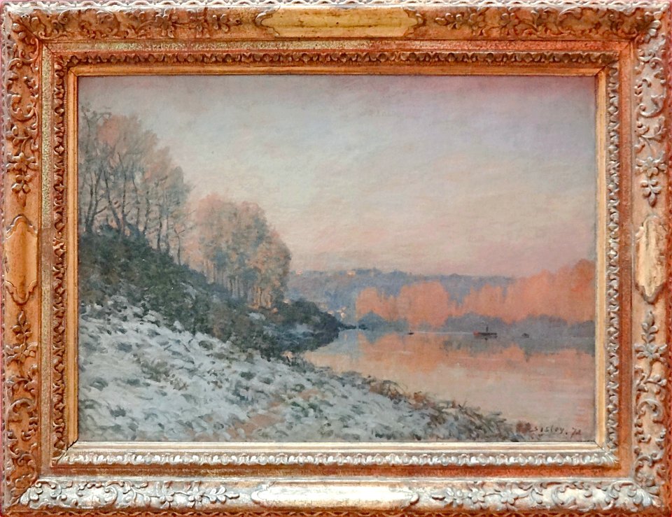 "Port-Marly, gelée blanche", Alfred Sisley, 1872. Palais d…