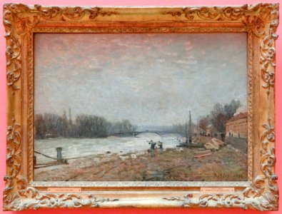 "Après la débâcle, la Seine au pont de Suresnes", Alfred S…