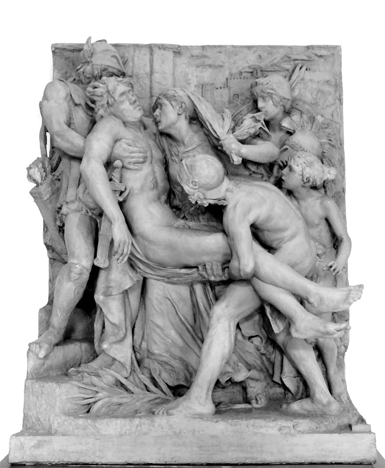 "Corps d'un spartiate tué, rapporté à sa mère", Edgar-Henr…