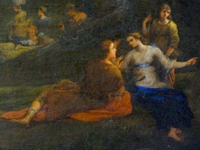 "Paysage avec Paris et Oenone", dit "Le gué" (détail), Cla…