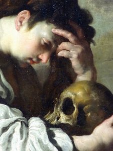 "La Mélancolie" (détail), Domenico Fetti, vers 1618-1623. …