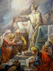 "Le Mariage de la Vierge" (détail de cette esquisse), Jean…