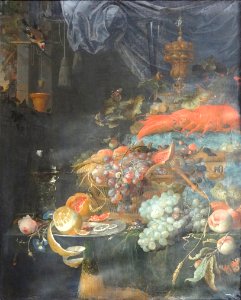 "Nature morte aux fruits et au homard", Abraham Mignon. Mu…