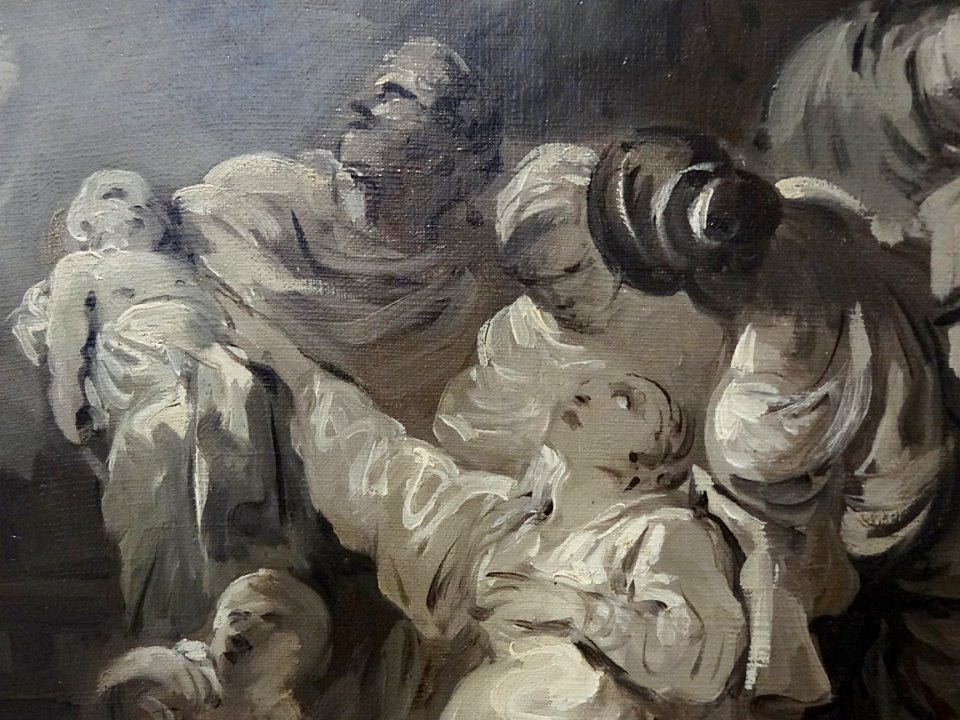 Détail de la toile "Le miracle des ardents" (esquisse), Ga…