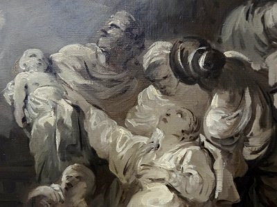 Détail de la toile "Le miracle des ardents" (esquisse), Ga…