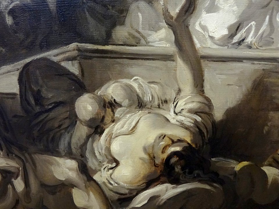 Détail de la toile "Le miracle des ardents" (esquisse), Ga…