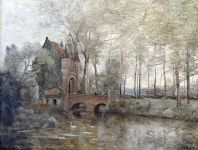 "Le château de Wagnonville", Jean-Baptiste Camille Corot. …