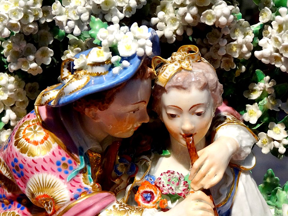"La leçon de musique" (détail), manufacture de porcelaine …