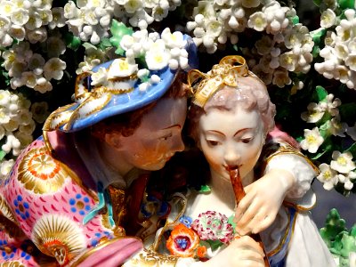 "La leçon de musique" (détail), manufacture de porcelaine …