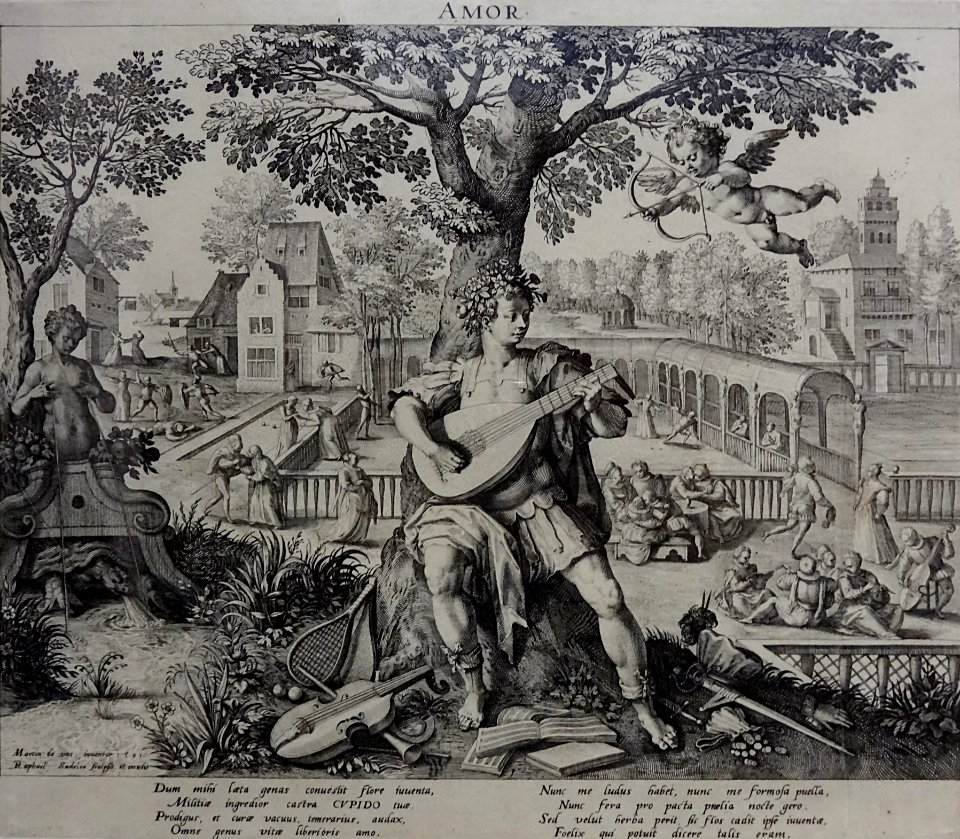 "Allégorie de la jeunesse et de l'amour", Raphaël I Sadele…