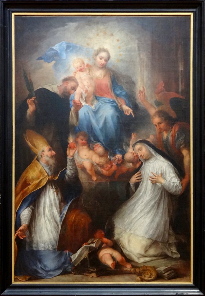 “La Vierge et l’Enfant, avec saint Pierre martyr, saint Au…