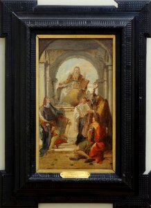 “Saints Augustin, Louis de France, Jean l’évangéliste et u…