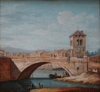 Un pont sur un canal. Anonyme, Venise, 18ème siècle. Palai…