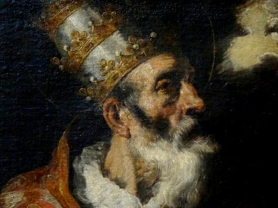 “Saint Grégoire le Grand” (détail), Domenico Fetti, premie…