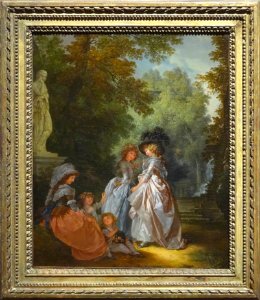 “Femmes et enfants dans un parc”, Louis Roland Trinquesse.…