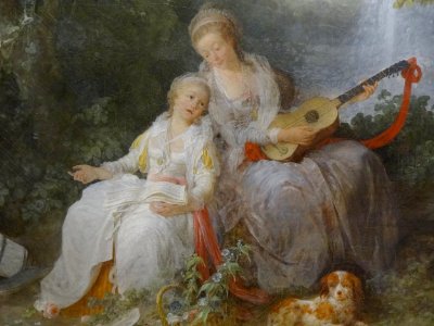 “La musique” (détail), Jean-Baptiste Hilair. Collections d…