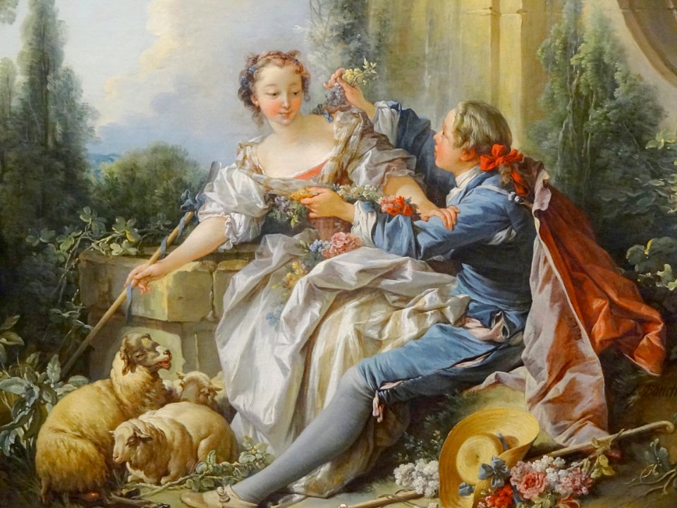 “Le pasteur galant” (détail), François Boucher. Paris, Arc…