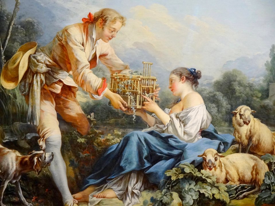 “Le pasteur complaisant” (détail), François Boucher. Paris…
