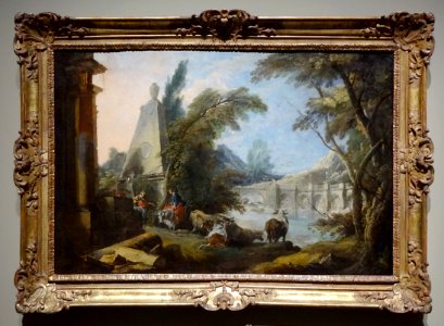 “Paysage pastoral à la pyramide”, Jacques de Lajoüe. Douai…